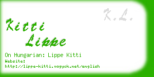 kitti lippe business card